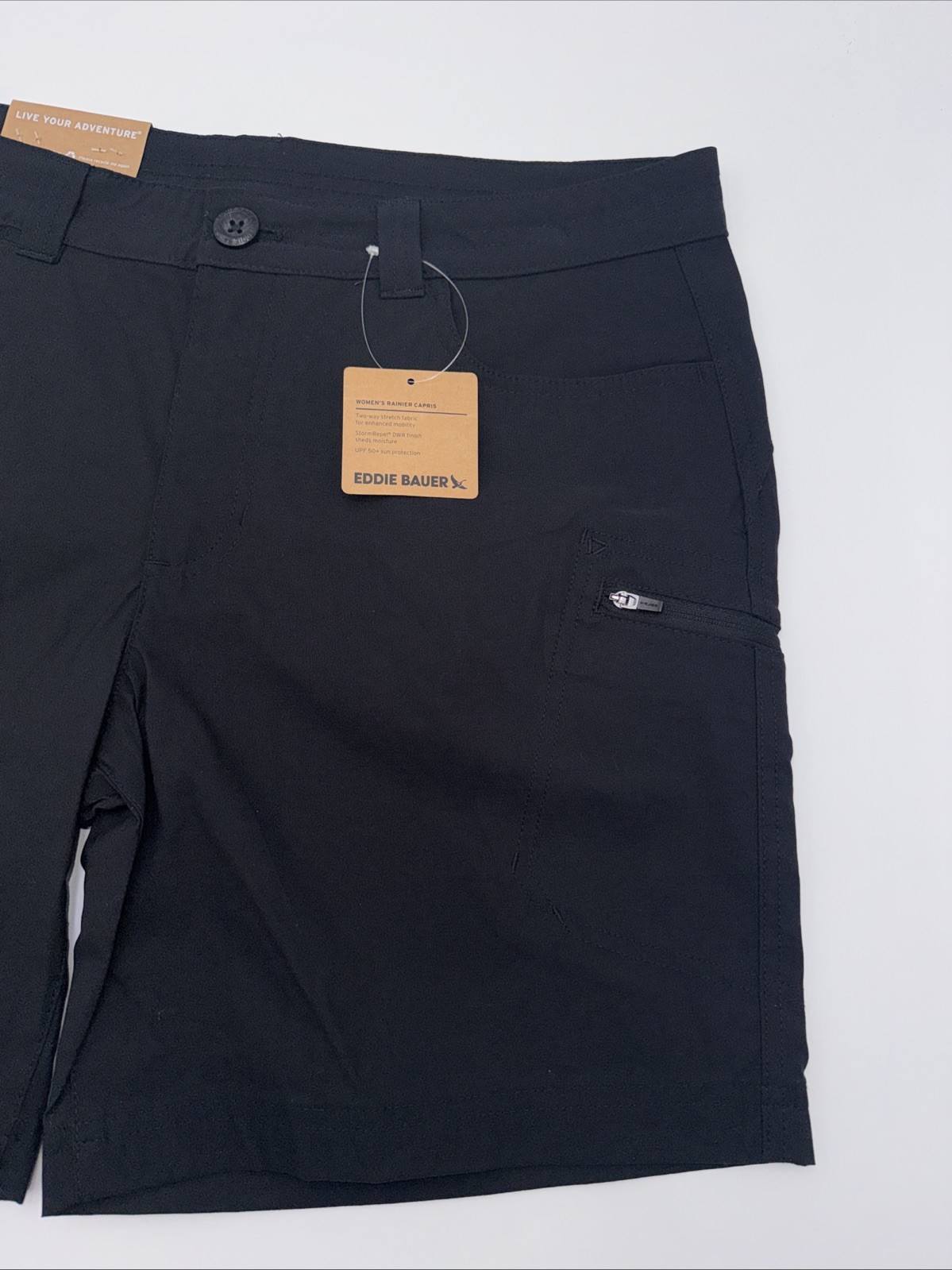 $60 Eddie Bauer Women’s Rainier shorts- Black – Size 6- NEW Tags