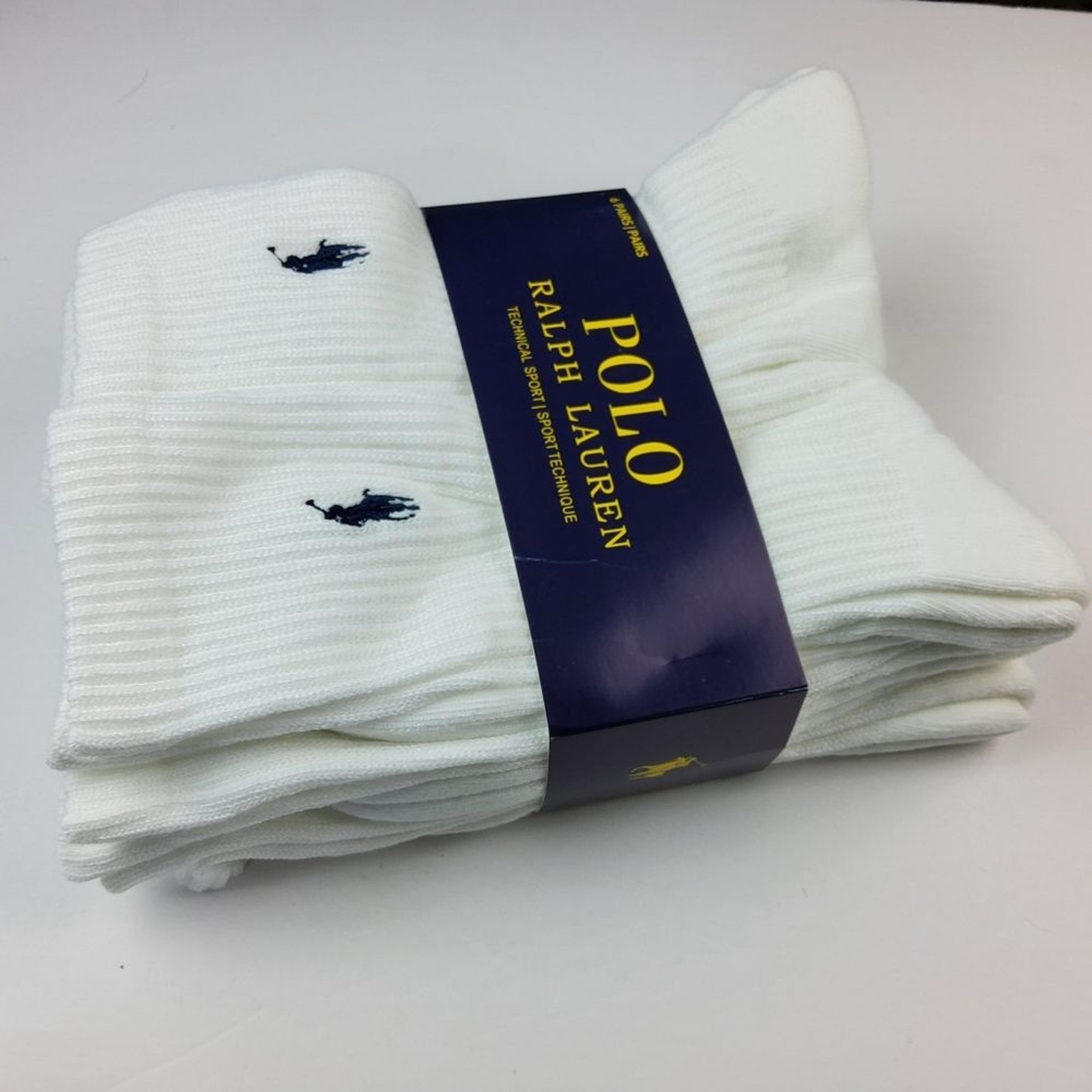 Polo Ralph Lauren Men’s 6pk Crew Socks White Size 10-13