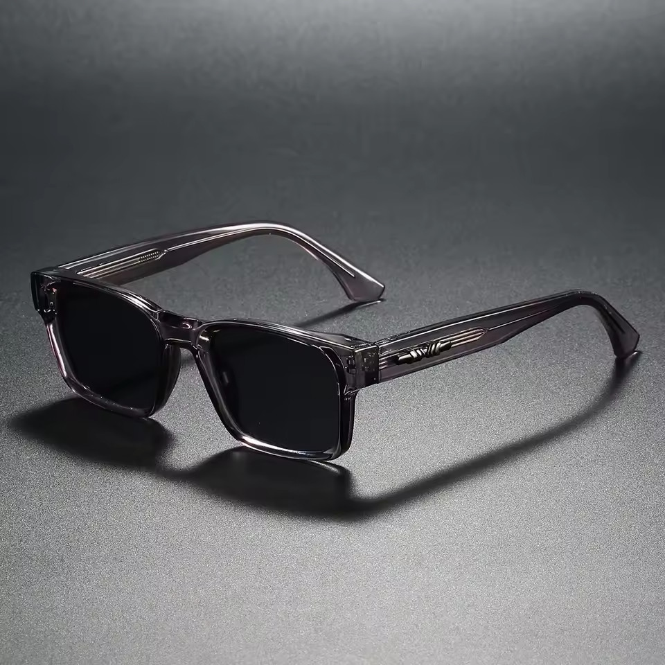 Polarized Square Sunglasses Men UV400 Unisex Metal Core Frame Outdoor Driving Fi
