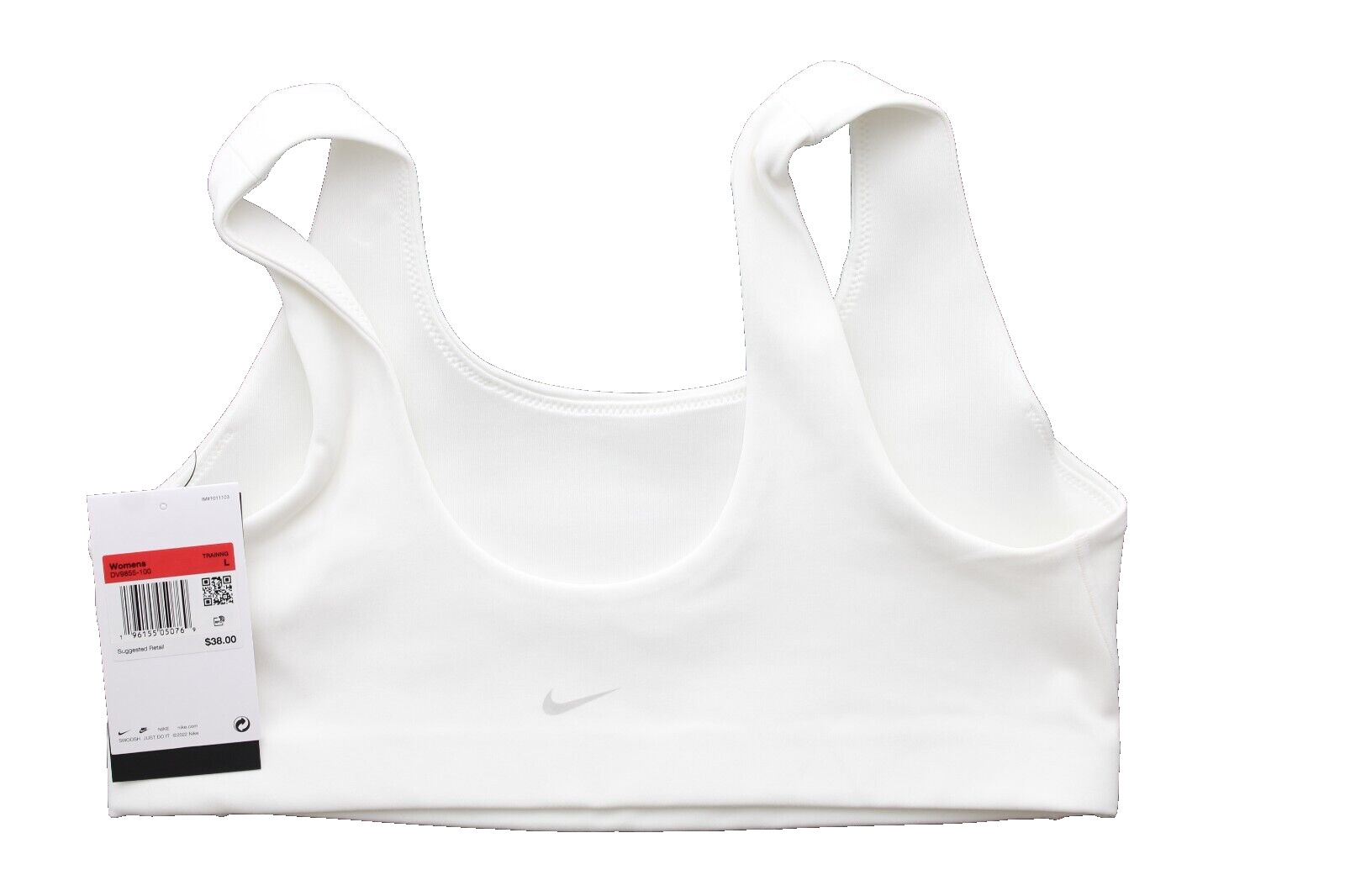 Nike Sports Bra Alate All U Light-Support Lightly Lined U-Neck, White DV9855