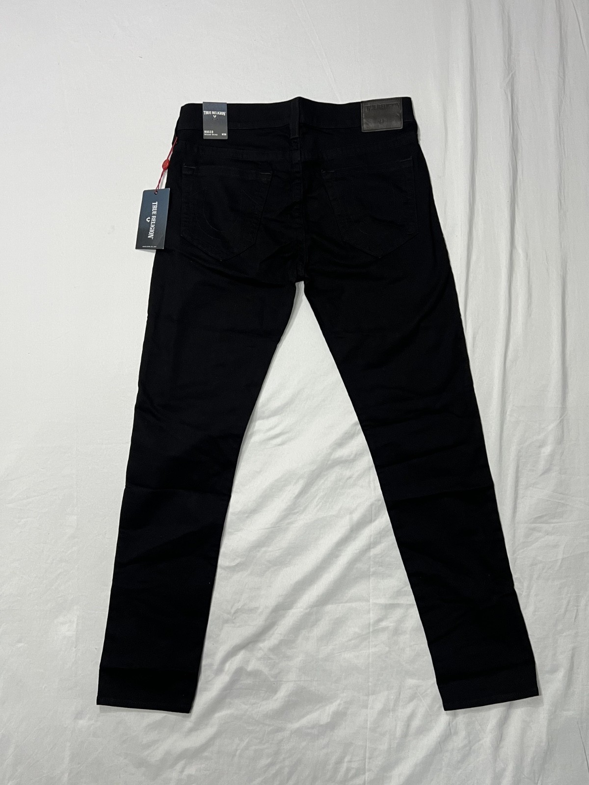 Black True Religion “Rocco” Relaxed Skinny Jeans Men’s Size 36×33