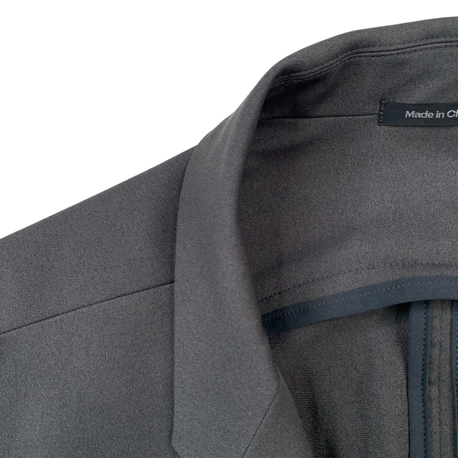 Mint! M Ministry of Supply Solid Dark Grey Patch Pocket Prime Flex Blazer