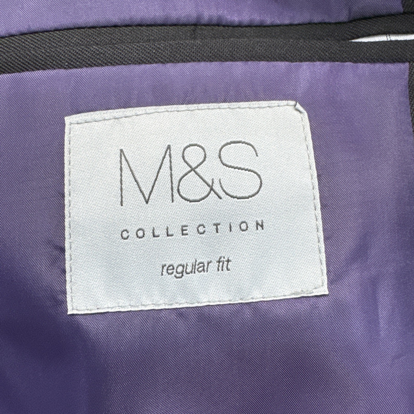 M&S COLLECTION Black Regular Fit Machine Washable Suit Jacket Chest 40L