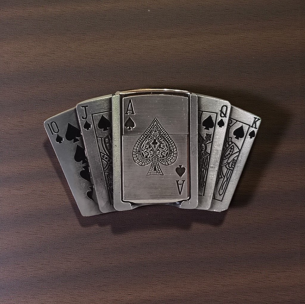 Poker Ace Lighter Belt Buckle Combo | Detachable Buckle | Fits 36–40 | $29.99
