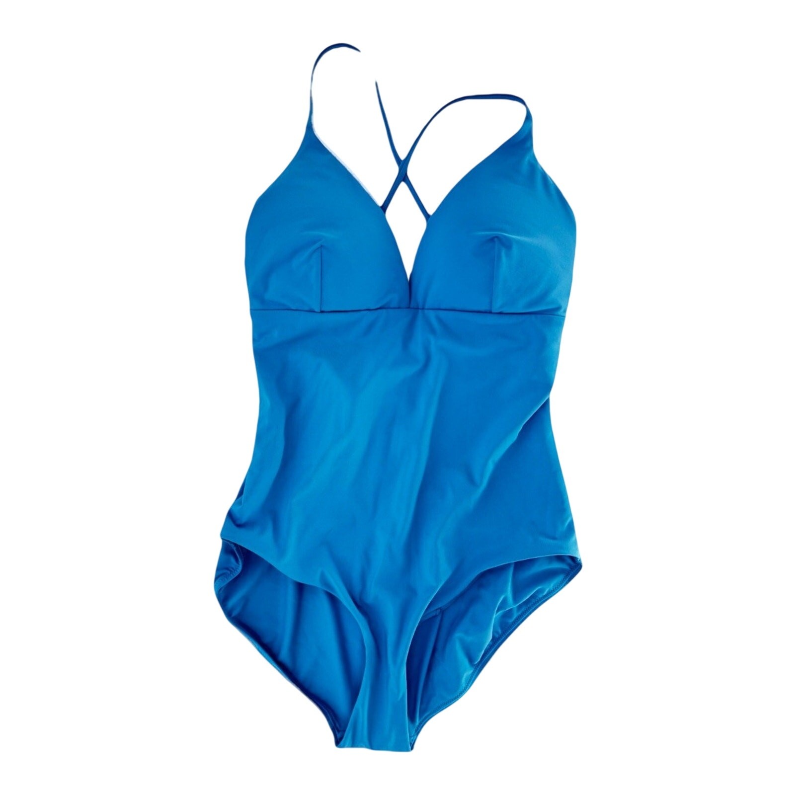 CALIA Women’s Swim Triangle Strappy Back One Piece Tranquil Blue Size 10