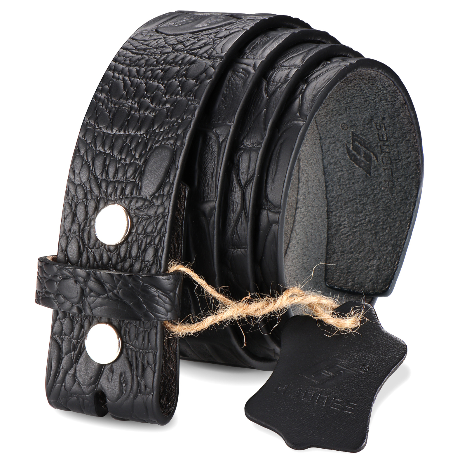 HJONES 38mm Men’s Replacement Belt Leather Belt Strap Without Buckle 1 1/2” Wide