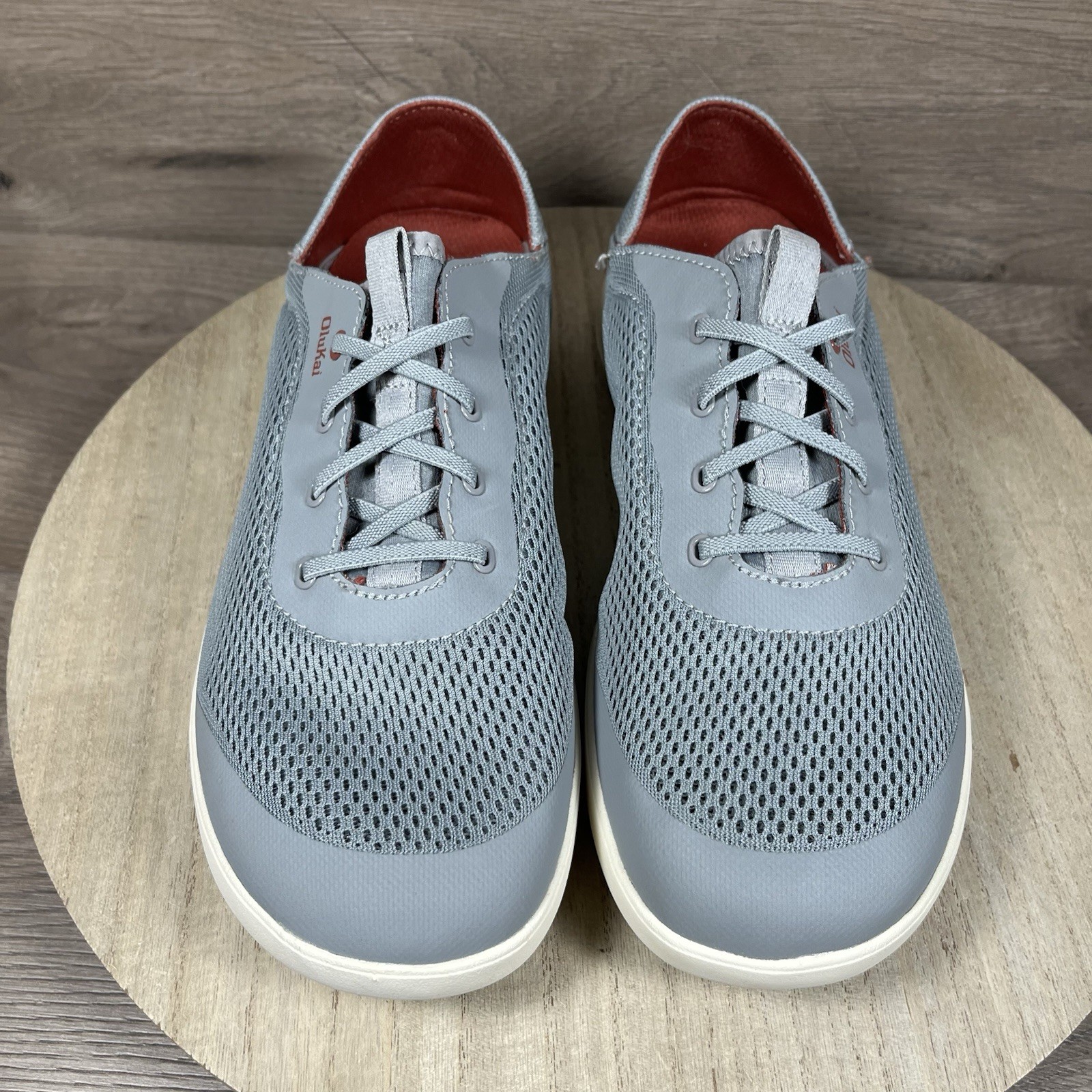 OluKai Moku Pae Shoes Gray Mesh Slip On Casual Mens Size 10 GREAT SHAPE