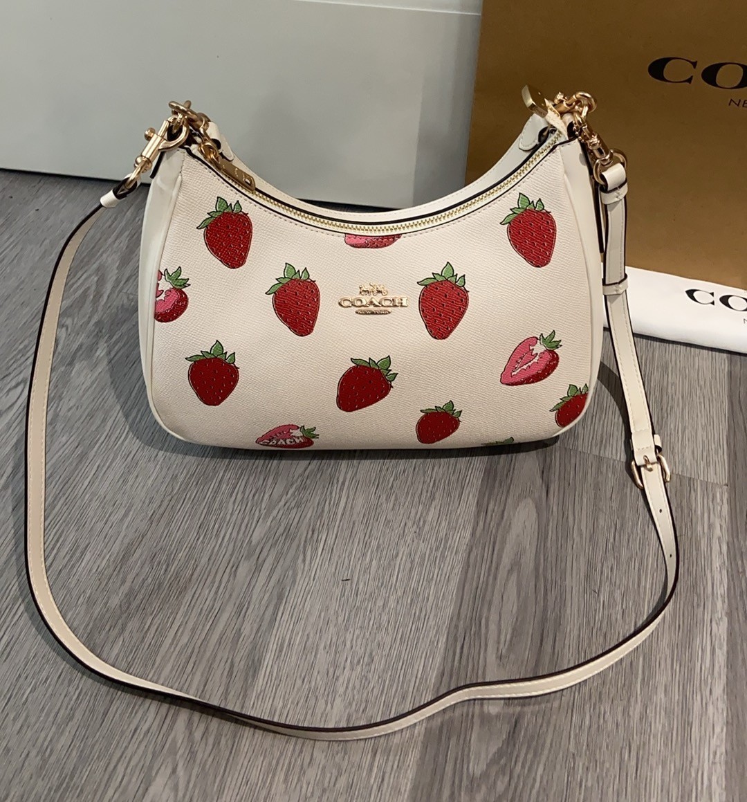 NEW COACH Teri Hobo Bag With Strawberry Print CAL67 outlet FREE SHIPPING