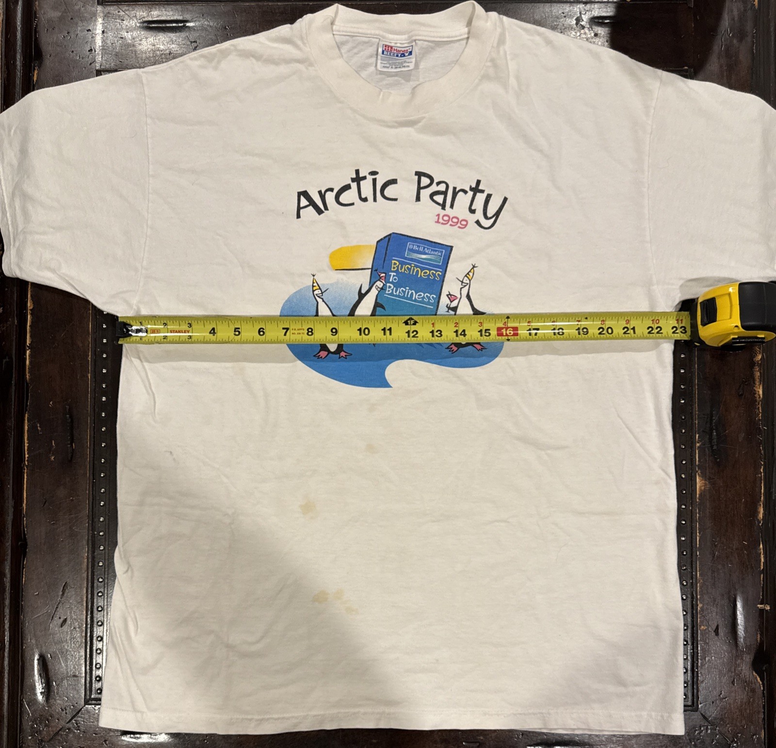 Bell Atlantic Business to Business ARCTIC PARTY 1999 VTG Hanes Beefy T-Shirt: XL