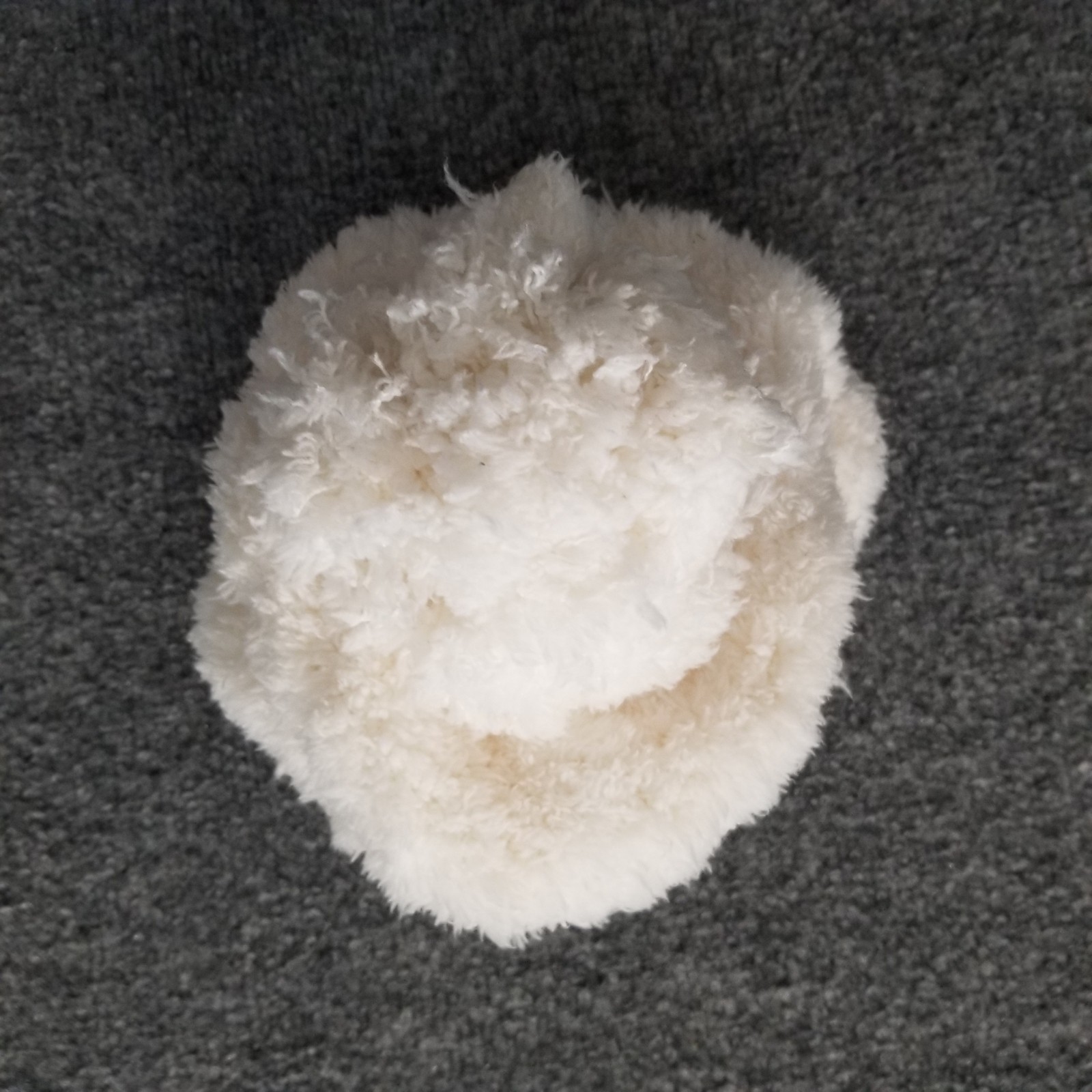 Jenni Women Beanie Hat Cap One Size Cream Ribbed Pom Stretch Soft Fluffy Fall 22