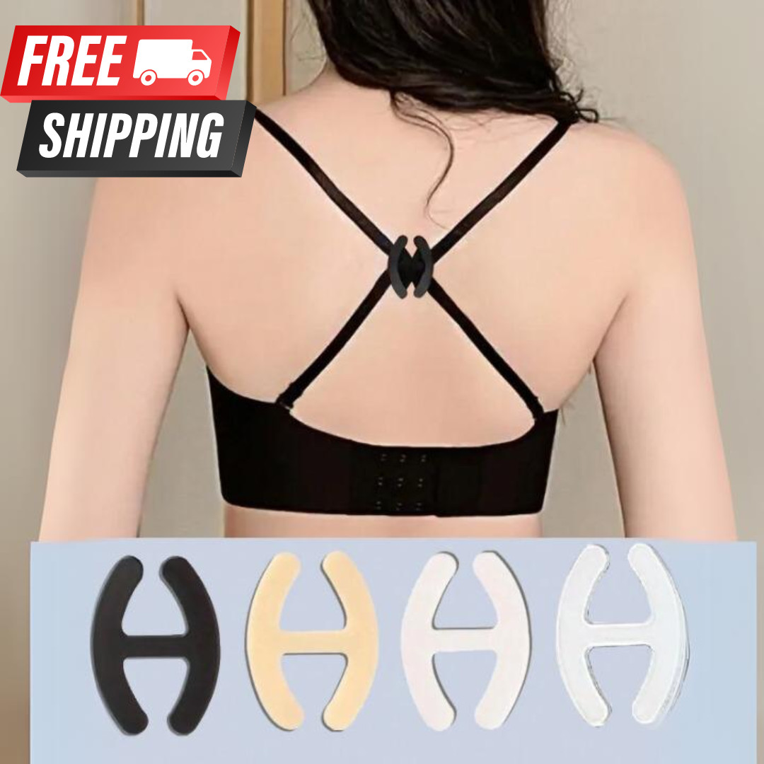 4 Pcs Women Bra Strap Holder Clips for Racerback Anti-Slip Bra Cross Back Clips