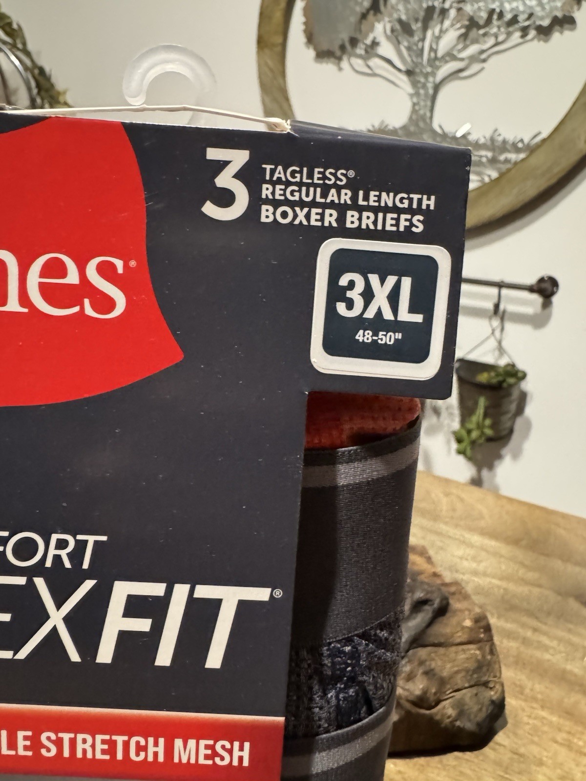 2 Hanes Comfort Flex Fit 3 Boxer Briefs Breathable Stretch Mesh Multicolor 3XL