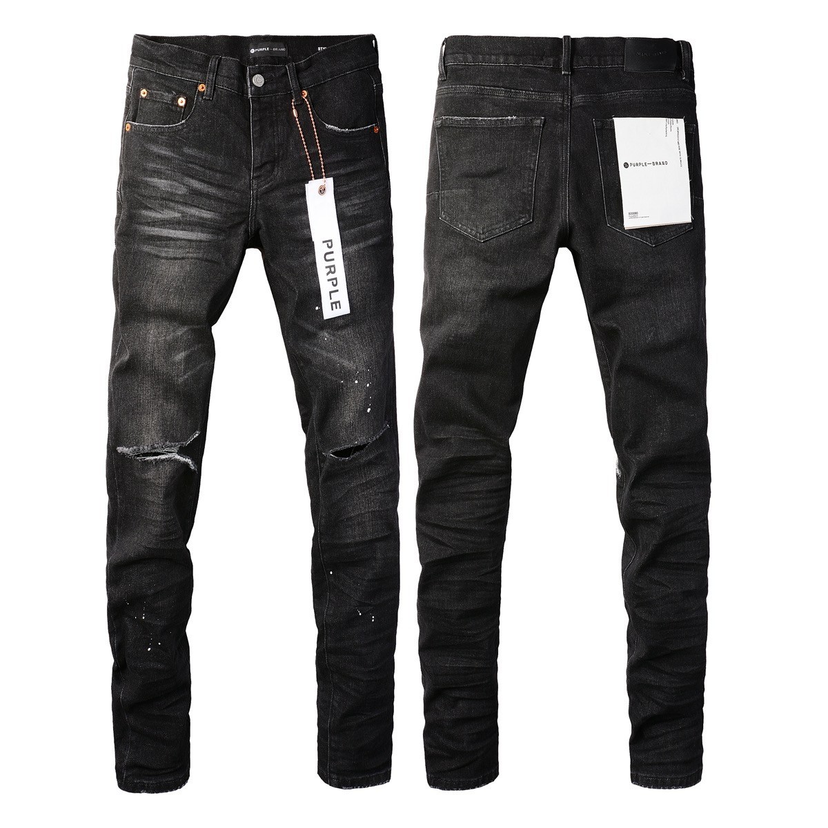 2026 New purple brand men’s personality Fashion Slim Fit Jeans