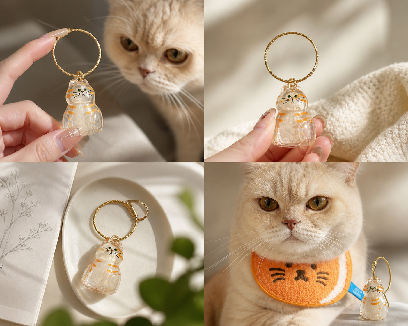 Cat Hair Keychain Storage Bottle, Cat Fur Memory Bottles, Pet Hair Keepsake US