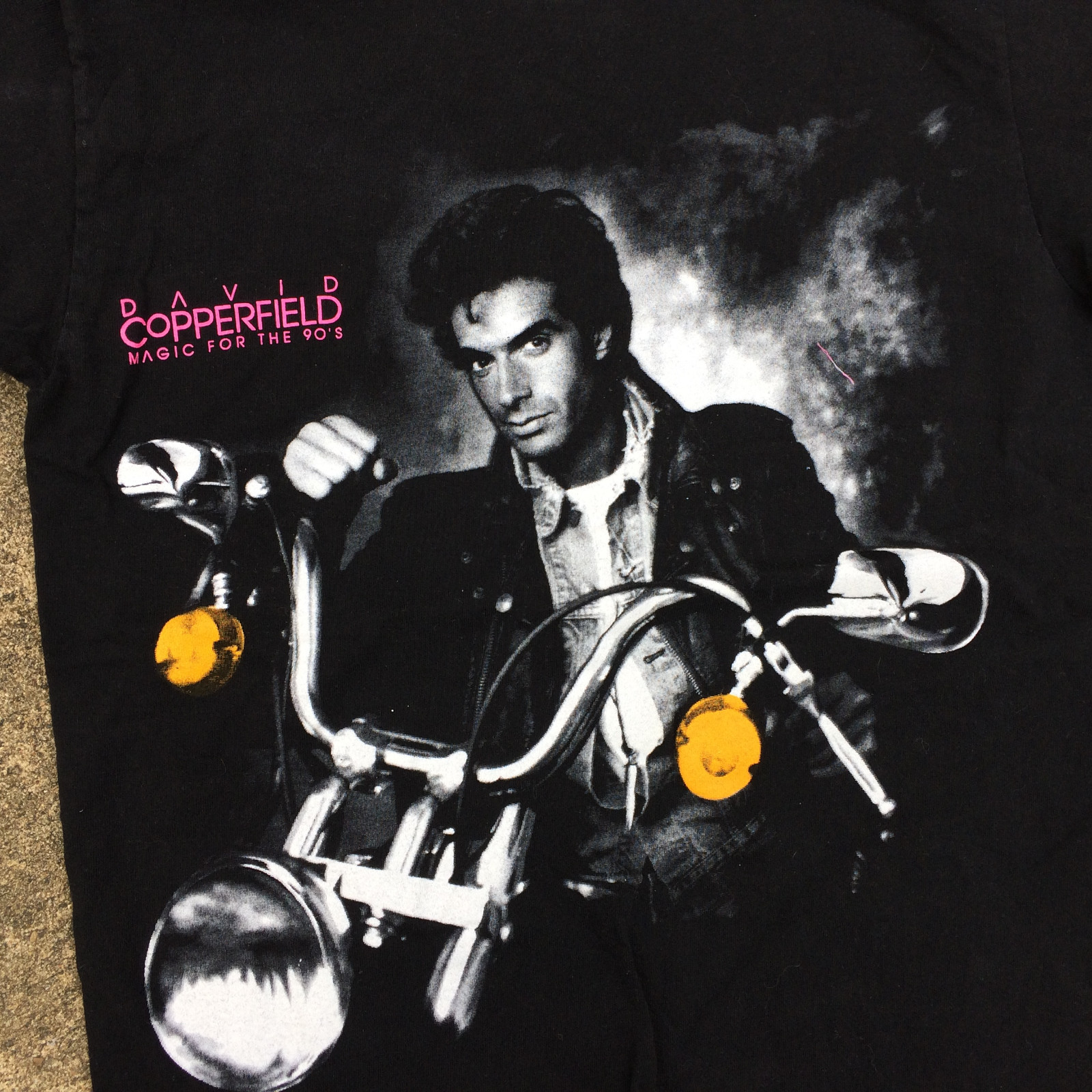 Rare Vintage 80s 90s David Copperfeild Magician Magic Motorcycle Tour T Shirt