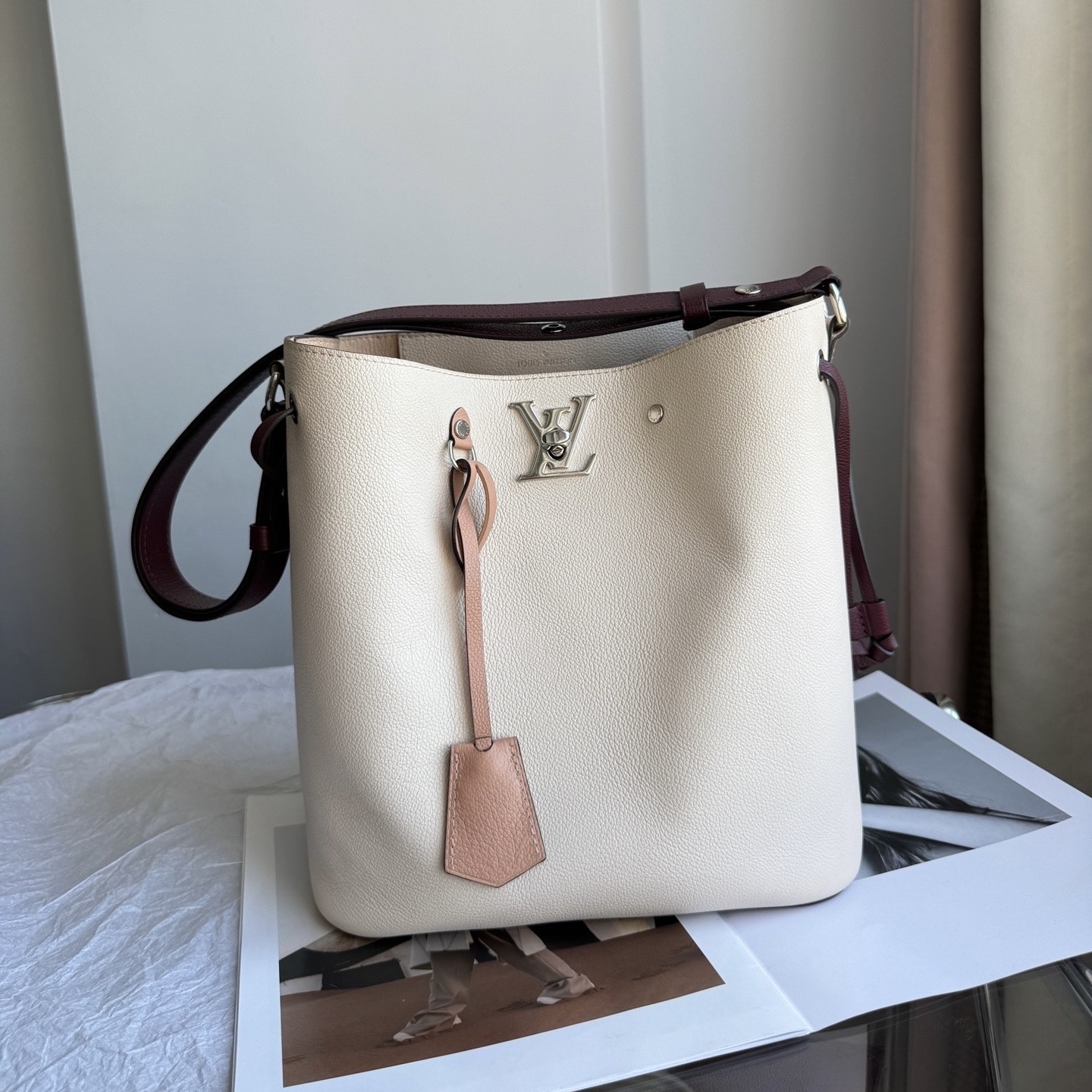 Louis Vuitton Pre-Owned Authentic Bucket Bag Colorblock Silver