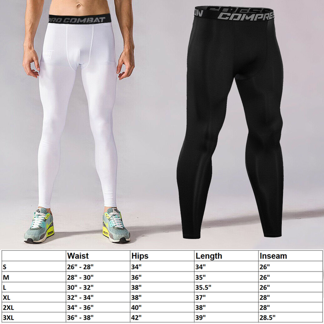 Man’s Compression Base Thermal Layer Workout Leggings Gym Sports Training Pants