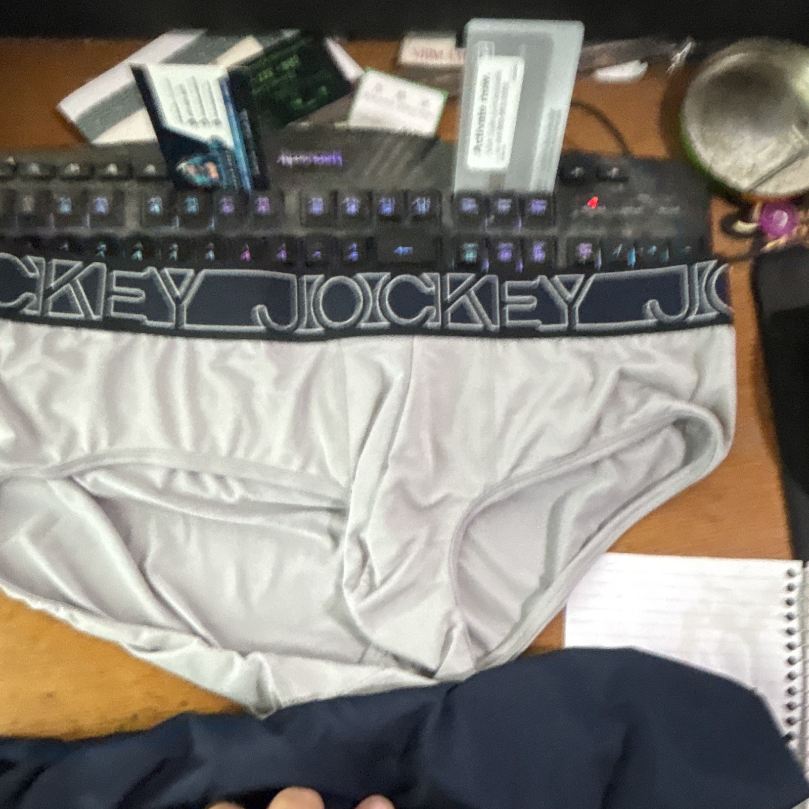 Jockey Active Micro Brief 3-Pack Microfiber Stretch Briefs XL Multicolor Logo