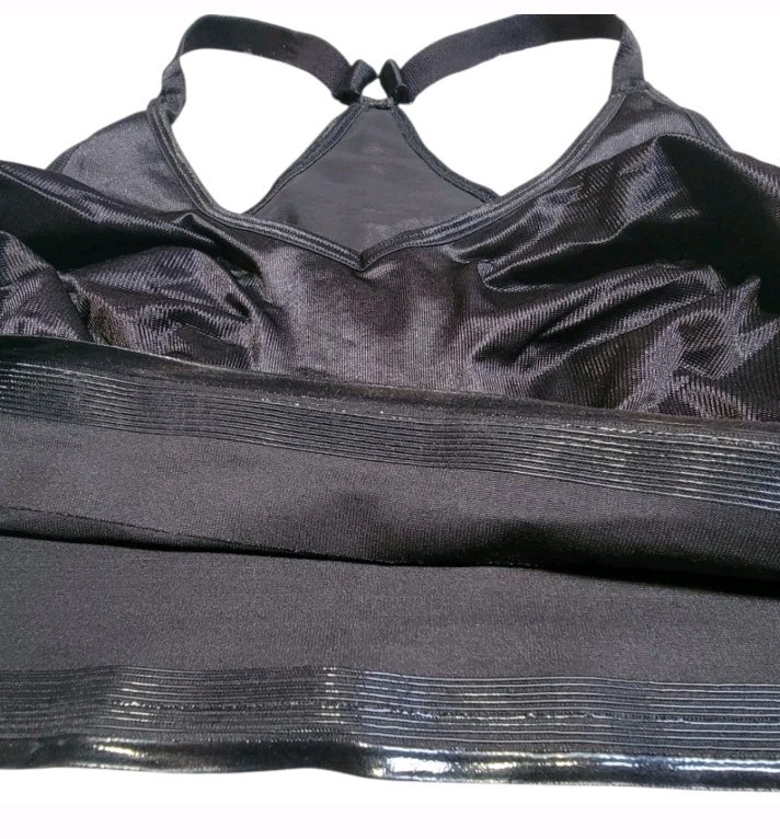 RUBY RIBBON Nude/Black Full Support Racerback Pin Up Demiette Bralette