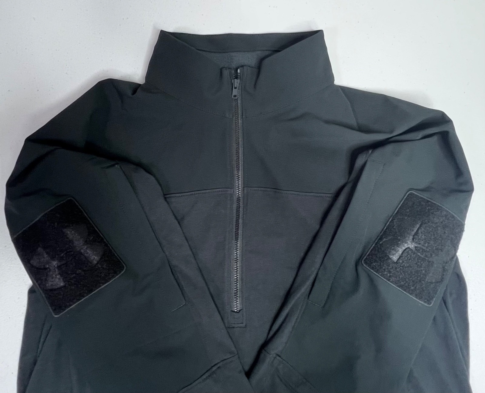 Under Armour Mens L Tactical Combat Shirt 1/4 Zip Long Sleeve Black 279639 NWOT
