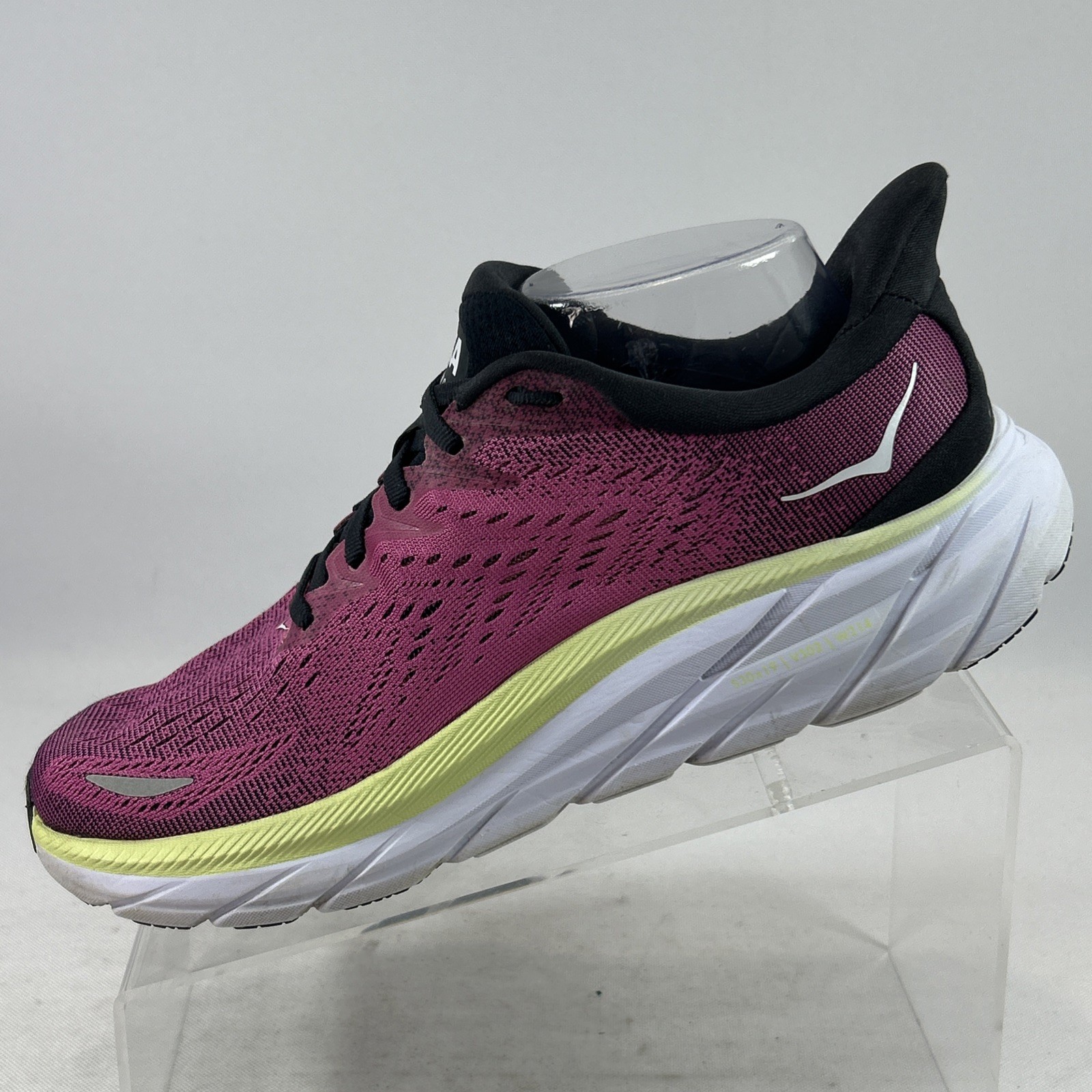 Hoka One One Clifton 8 Running Shoes Women’s Size 8.5B Ibis Rose Pink Sneakers