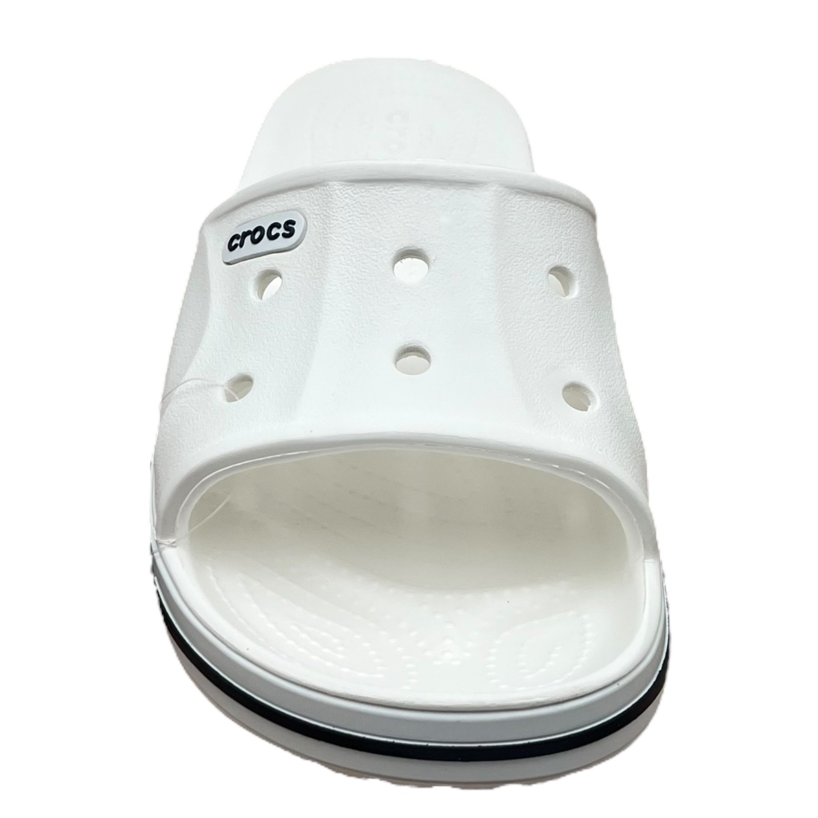 Crocs Bayaband Womens Slide Sandal Size 9 White Navy Water Friendly Lightweight