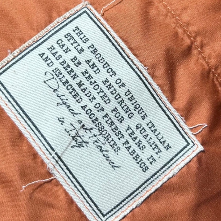 Waterville Men Quilted Vest Charcoal Grey Orange Theo Made in Italy Size 48