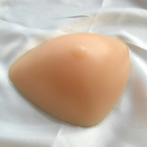 2 Pcs Silicone Breast Forms Fake Boobs Crossdresser Mastectomy Triangular Shape