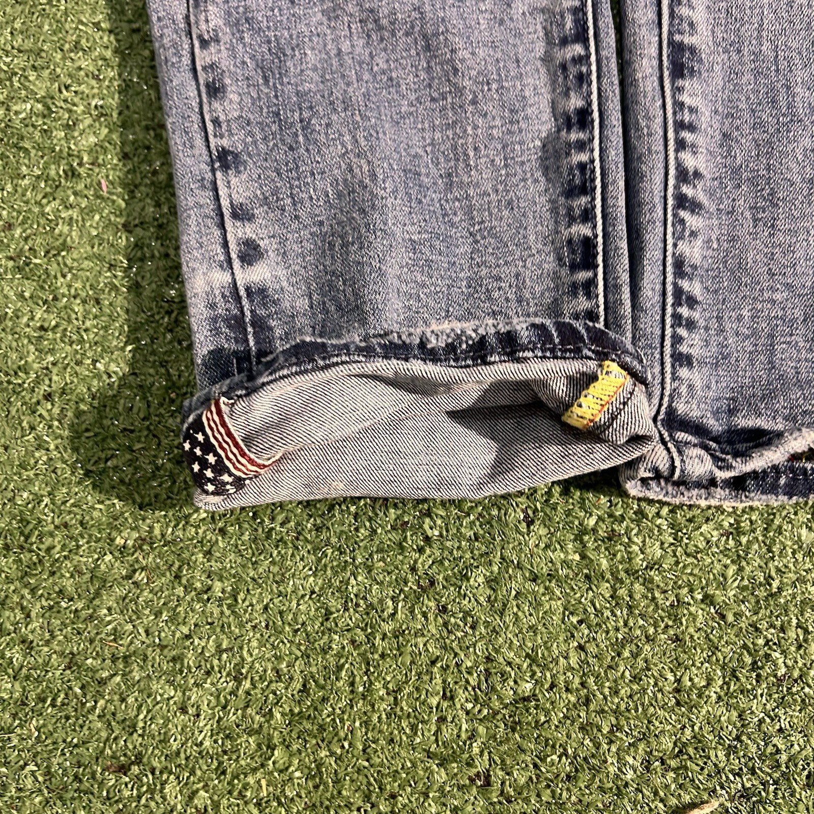 Distressed blue denim &Supply Polo Ralph Lauren jeans relaxed fit Size: 32″