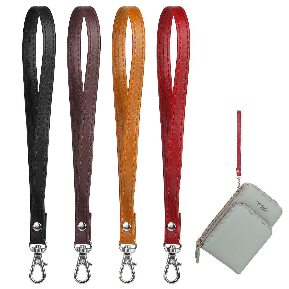 Replacement Bag Wrist Strap Hands-Free Leather Wristlet for Wallets Purse Clutch