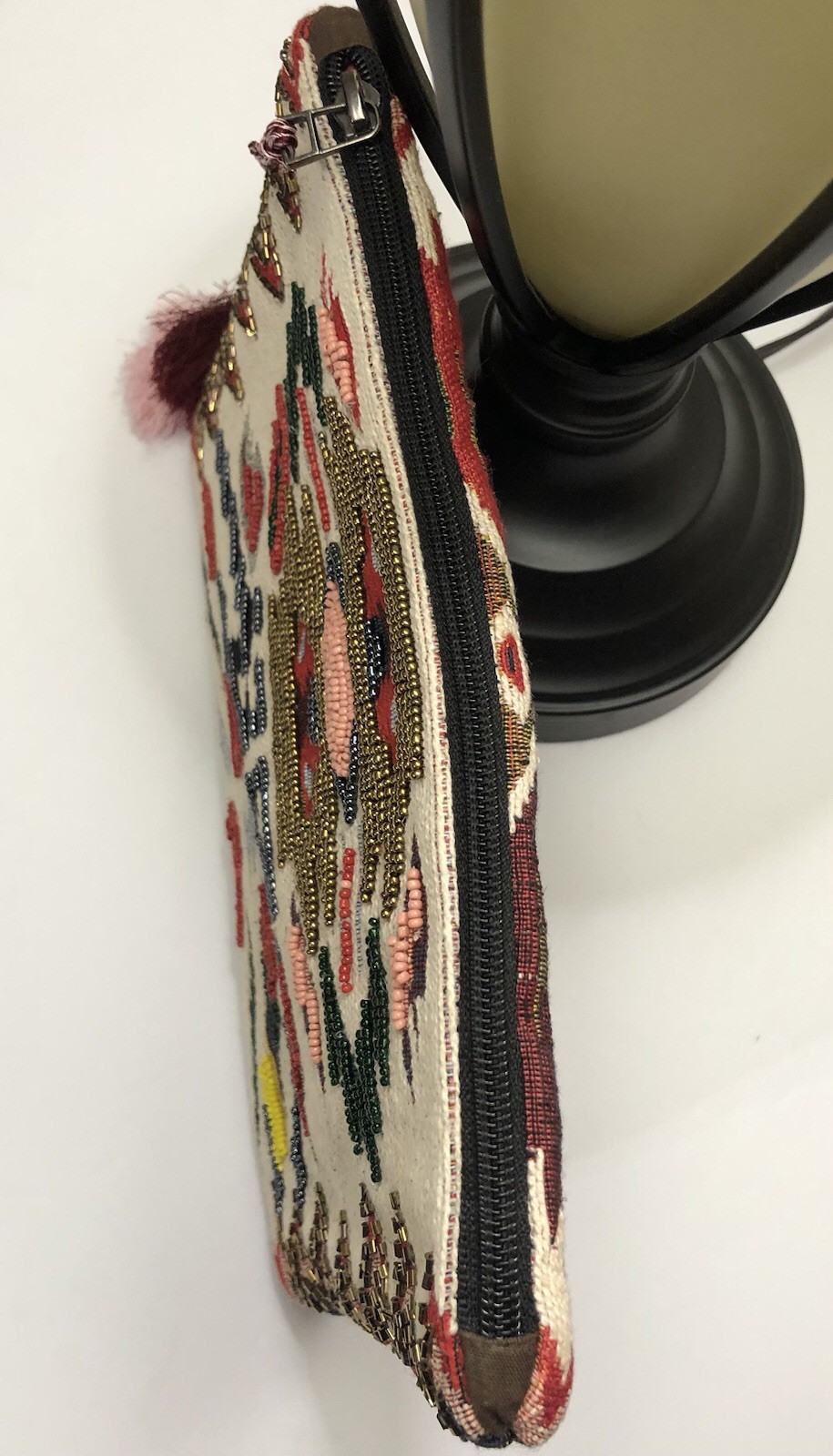 Clutch Artisan Tapestry ￼style Western Print Bead Bag