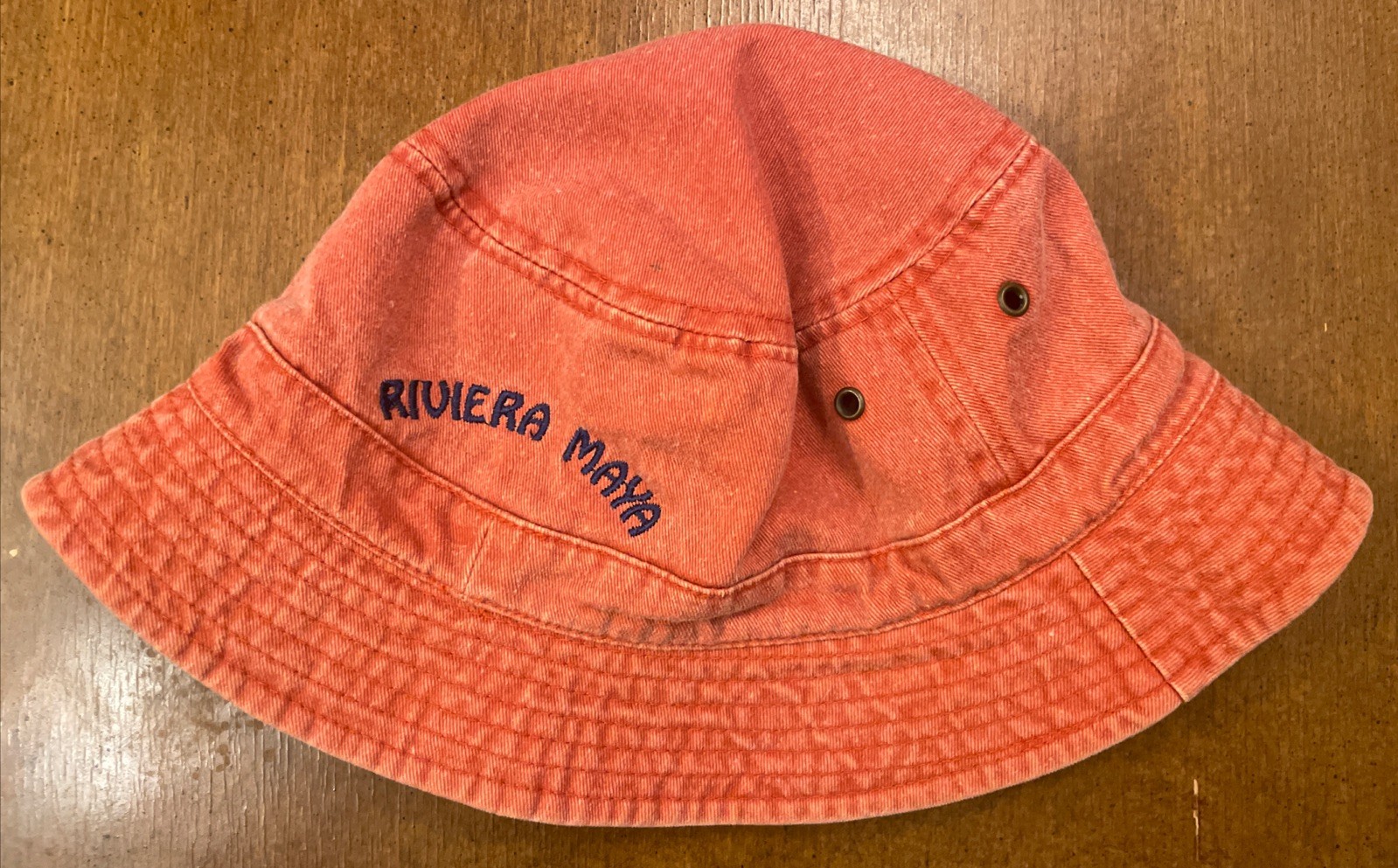 Riviera Maya Vintage Bucket Hat Wave Icon Washed Look Easy Going Relaxed Style