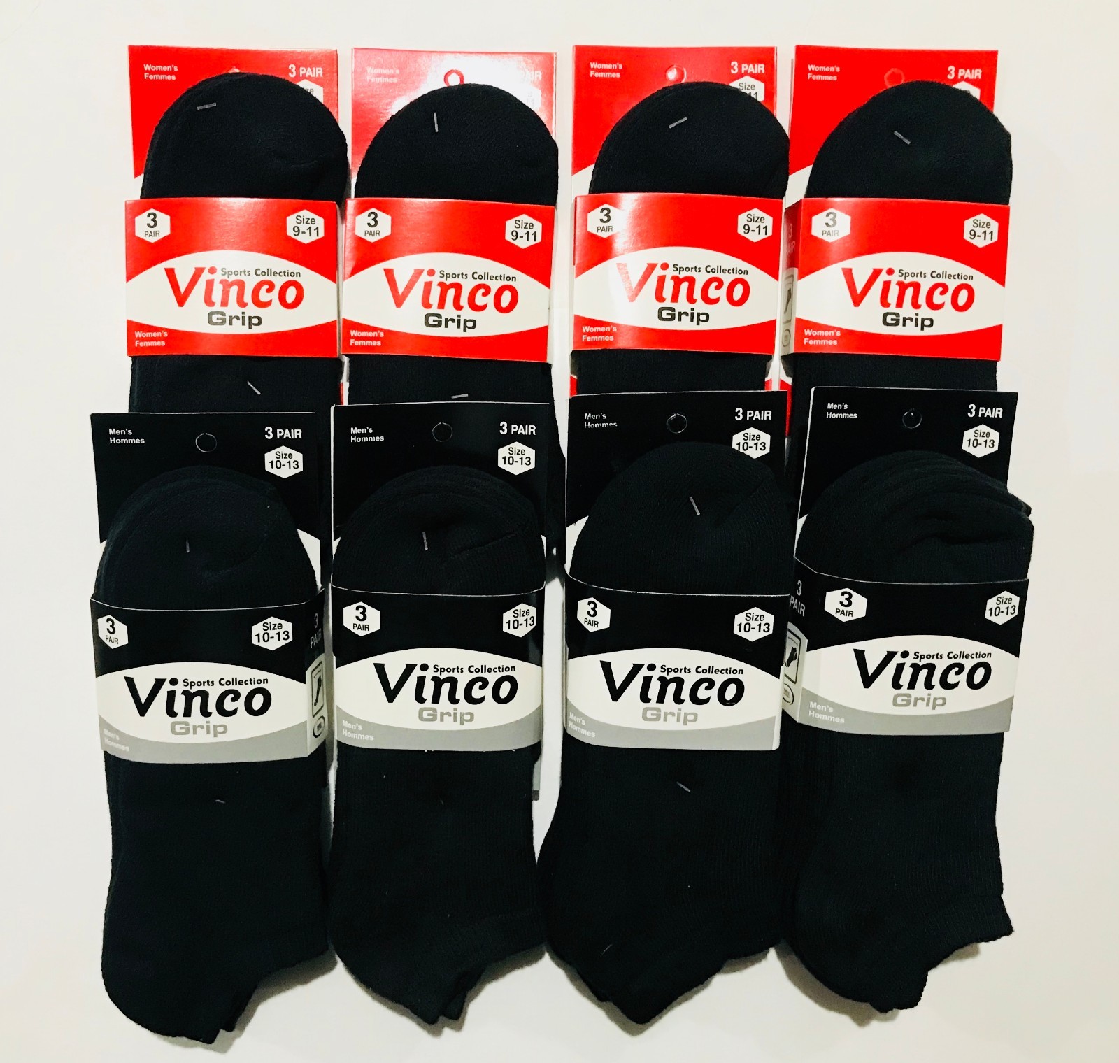 3-12 Pairs Unisex Black Ankle Quarter Socks Cotton Sports Athletic Low Cut Socks