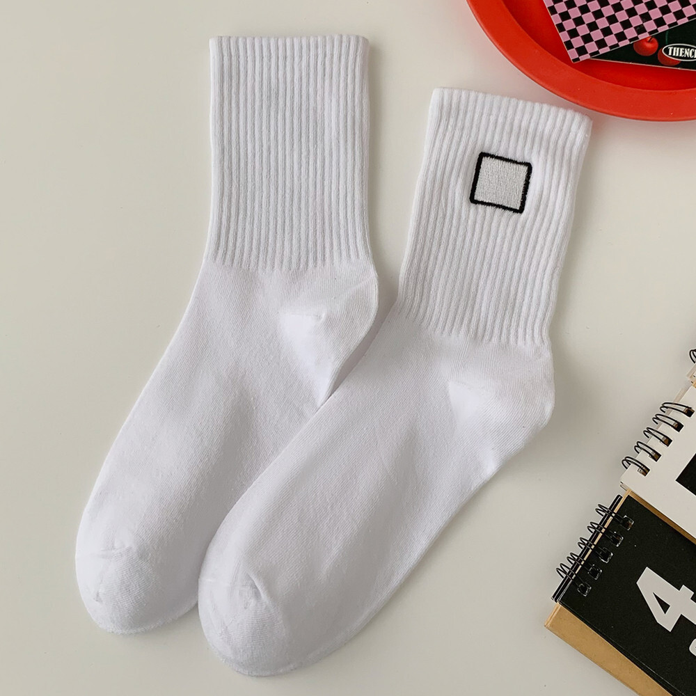 Women Men Cotton Athletic Sports Crew Socks Striped Over Ankle Casual Classic