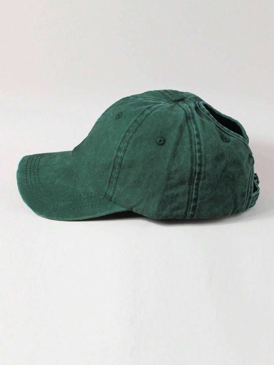 Distressed Baseball Cap Ponytail Unstructured Dad Hat Washed Y2K Anti-UV