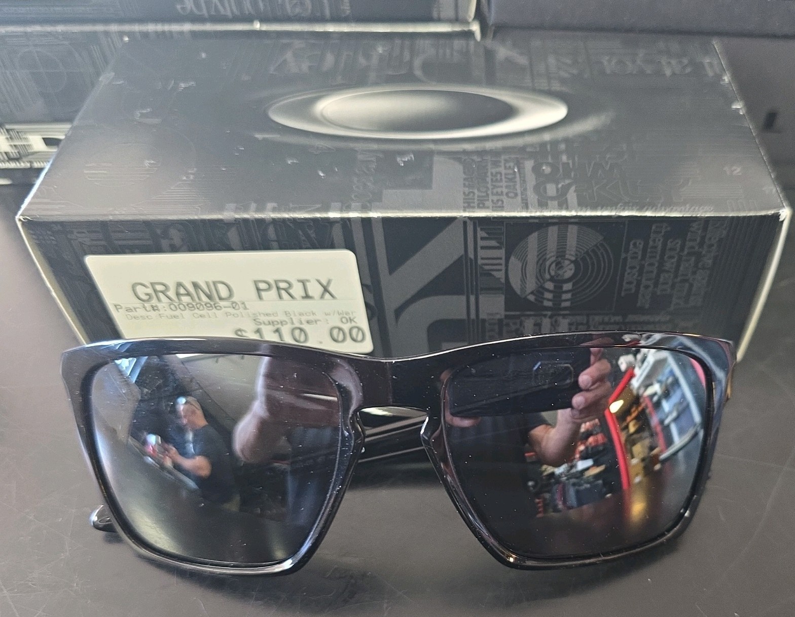 Oakley Fuel Cell Polished Black lens Warm Grey OO9096-01 NIB
