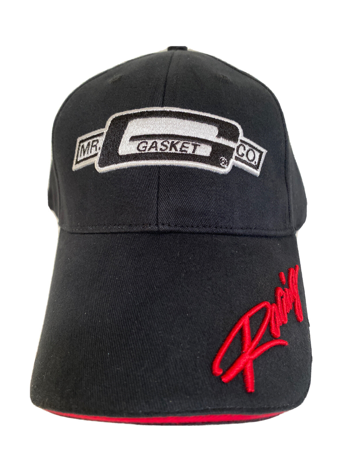 MR GASKET RACING Baseball Hat, Black, Embroidered Logo, Adjustable, 100% Cotton