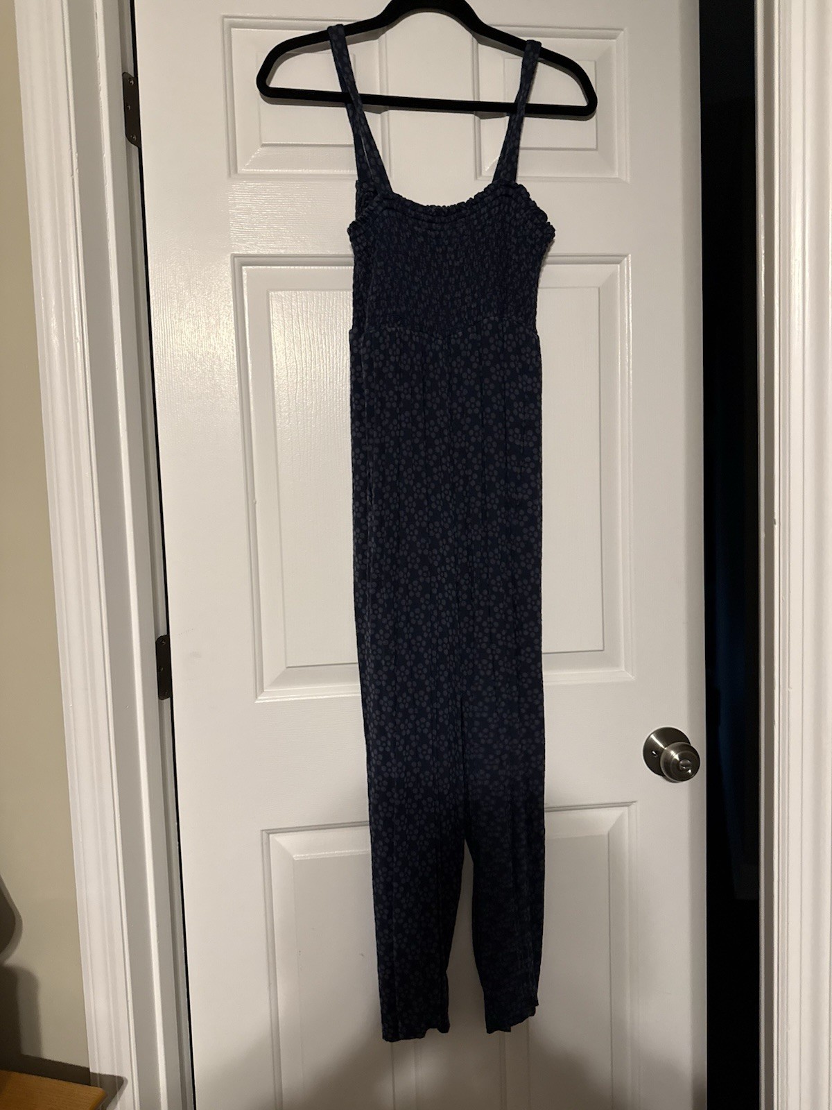 Isabel Maternity Smocked Wide Leg Jumpsuit Medium