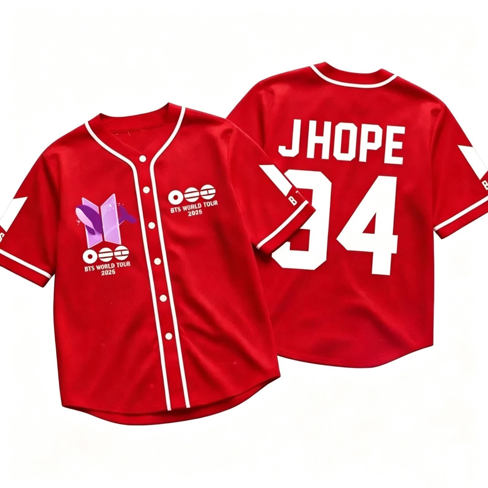 Custom Arirang Kpop Baseball Jersey World Tour 2026 Concert Merch Fan Outfit