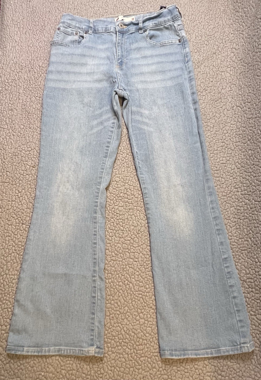 Levi’s 726 Flare Light Was Denim Jeans Girls Size 16 Juniors Size Wide Leg