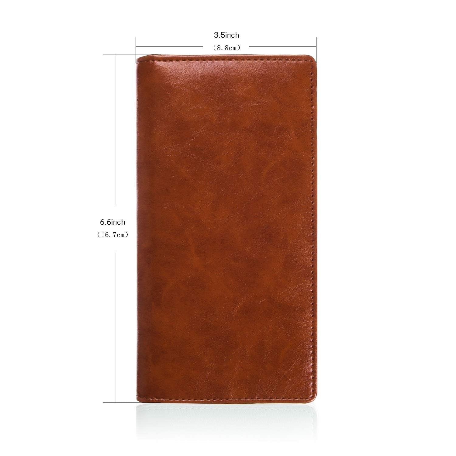 GNEGNI PU Leather Checkbook Cover for Men and Women, Slim Standard Check Regi…