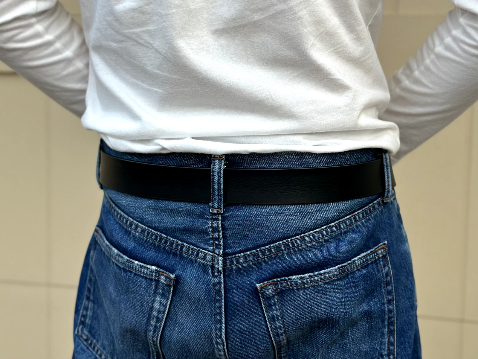 Handmade Genuine Men’s Belt Full Grain Leather Without Buckle Heavy Duty Western