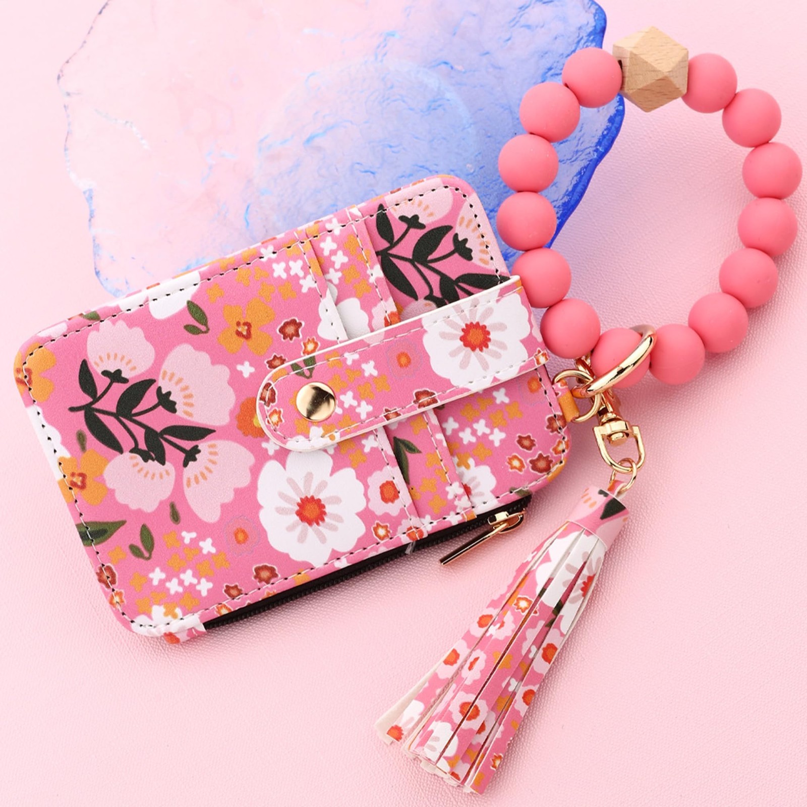 Women’s Tassel Wristlet Keychain – Wallet & Card Case in One, Christmas gift