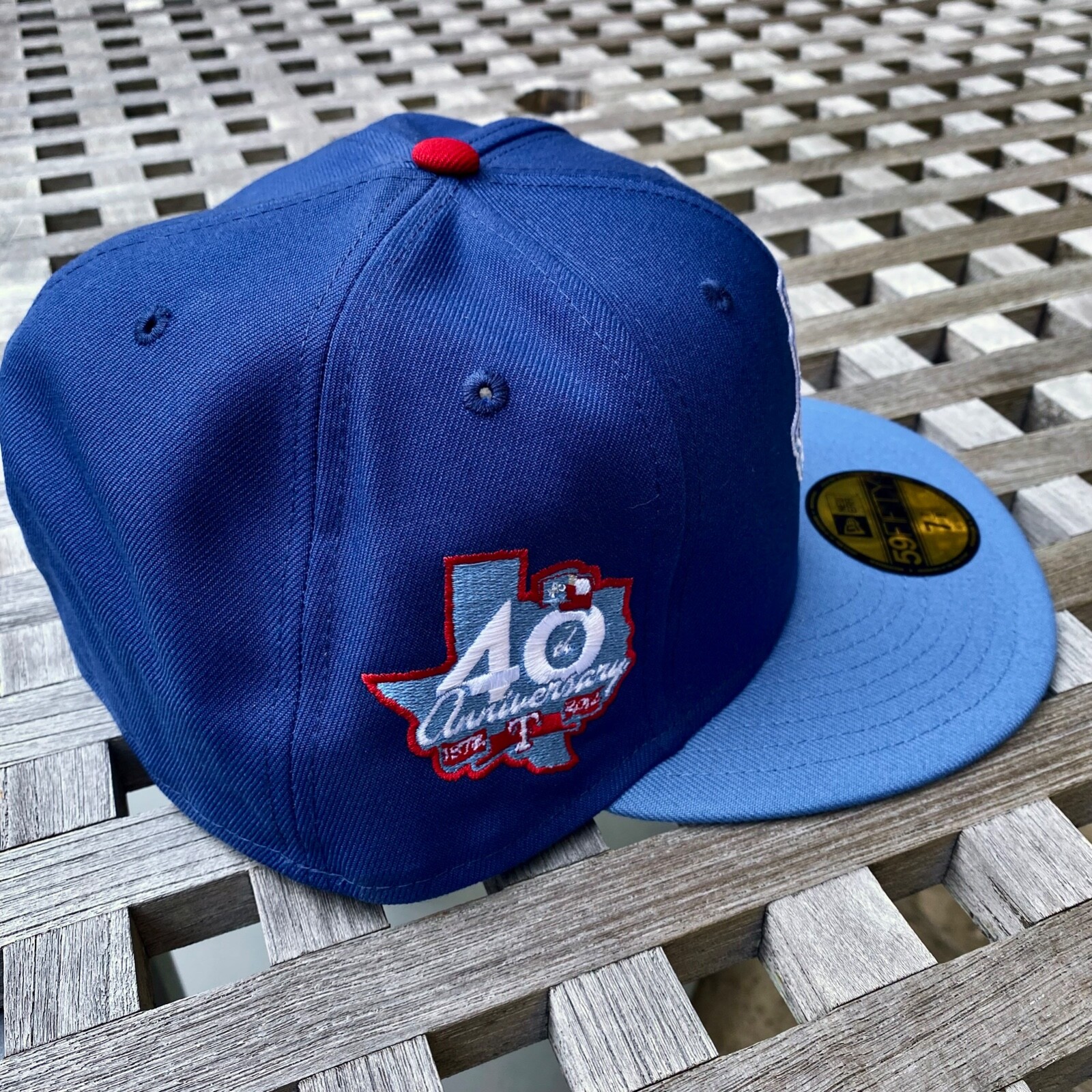 Texas Rangers State Alt Logo 40 Patch New Era 59FIFTY 2 Tone Hat Club 7 7/8