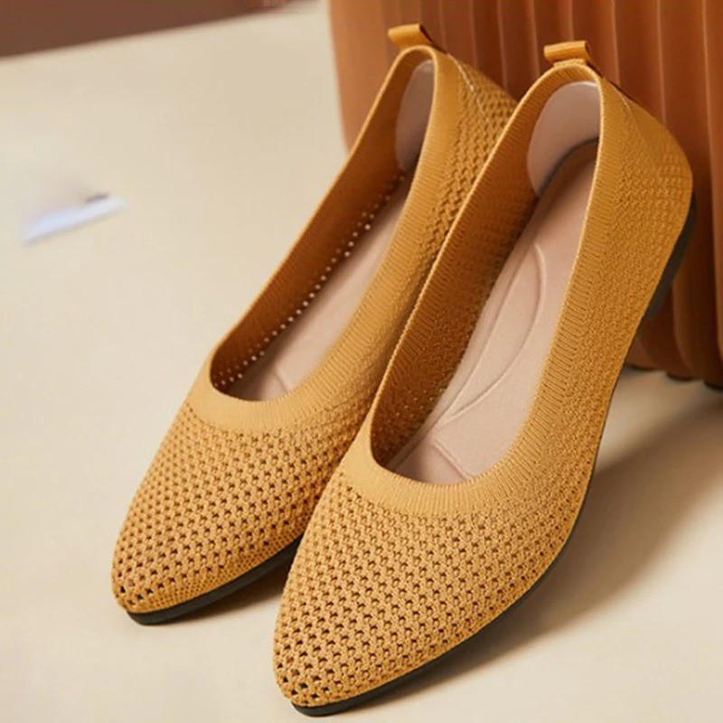 2025 Women Breathable Mesh Flats Slip On Lightweight Soft Casual Loafers Shoes