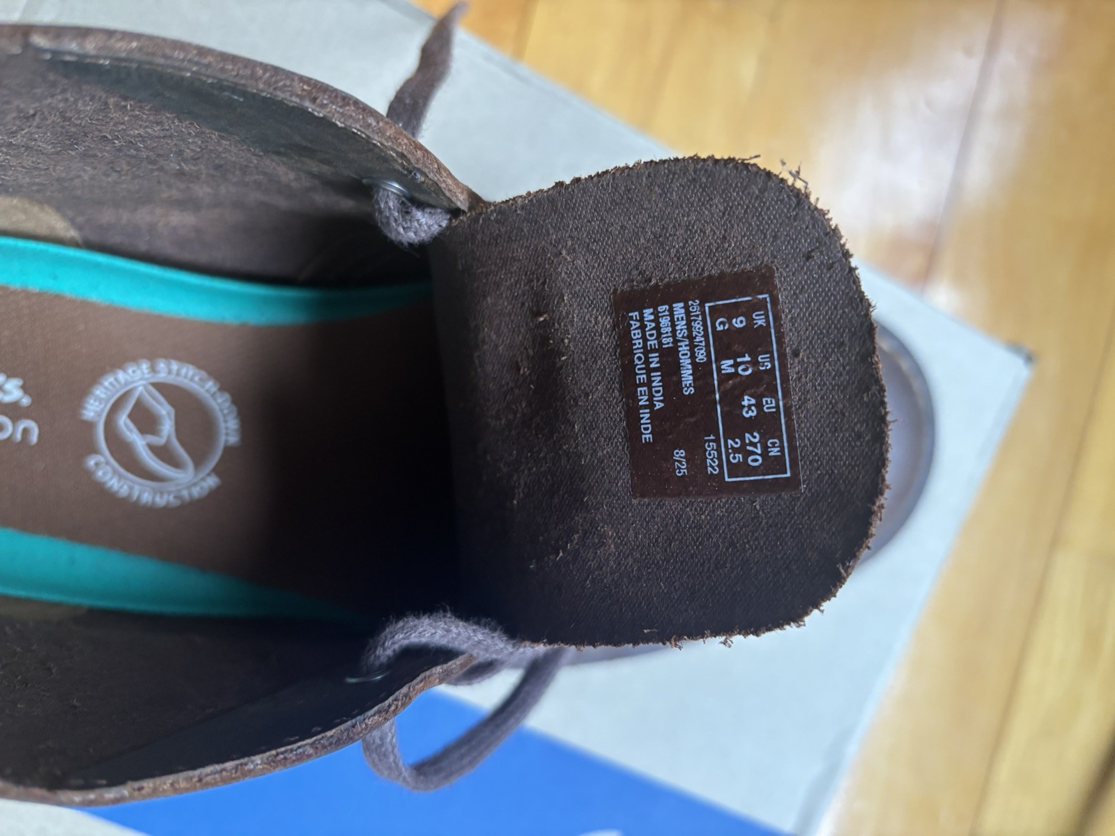 Clarks Shepton Beeswax Leather Chukka Boots Mens Size 10 Brown Crepe Sole Desert