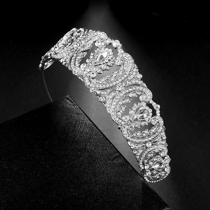 4.8cm Tall Quality CZ Crystal Wedding Queen Princess Prom Tiara Crown For Women