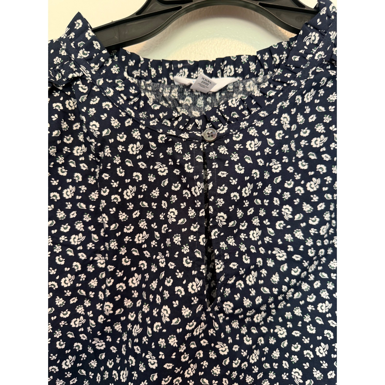 Womens Fisherman Preppy Spade Neck Blouse Sleeveless Preppy Size XXXLFloral Y2k