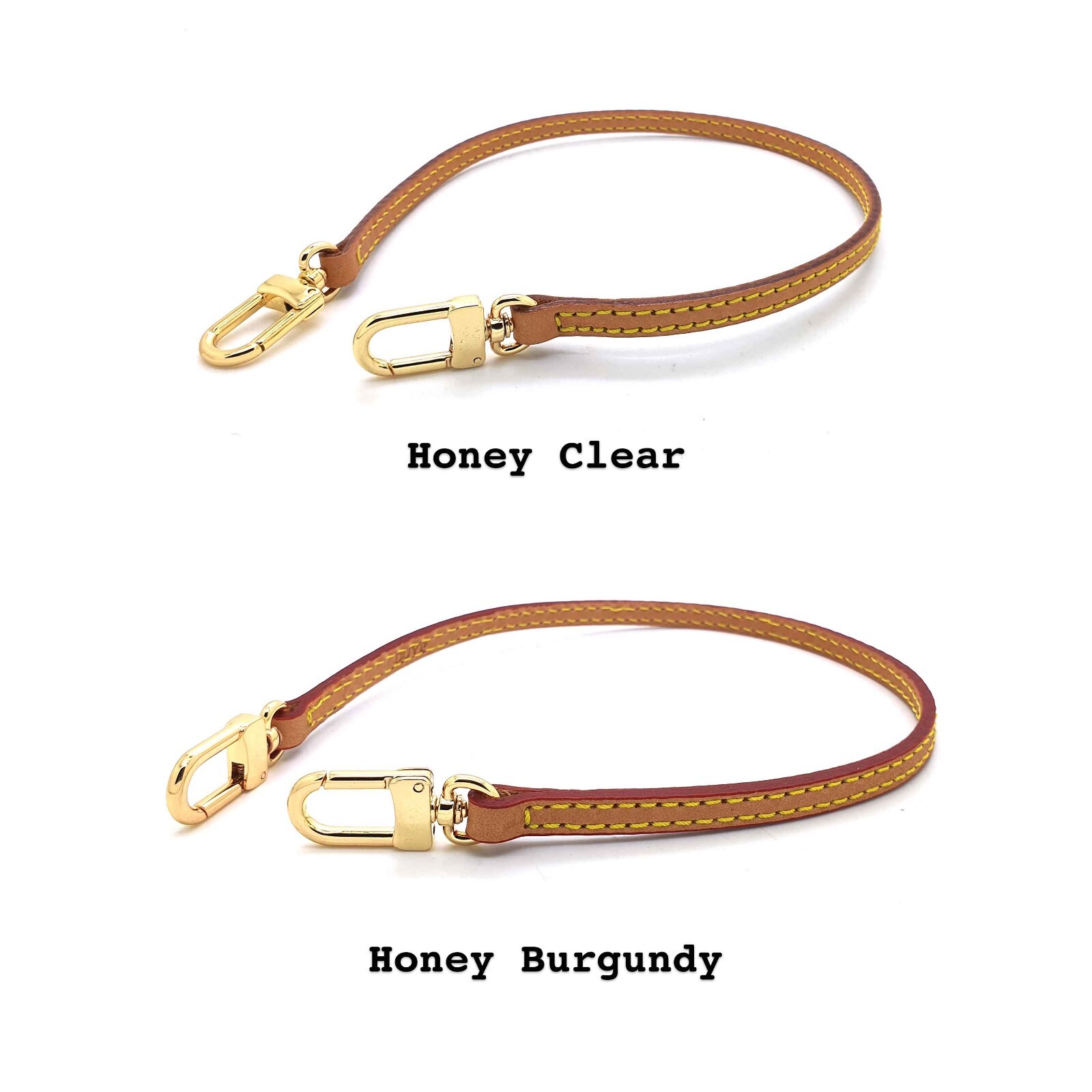 duyp Vachetta Short Leather Strap for Pochette Accessoires mini pouch purse bag