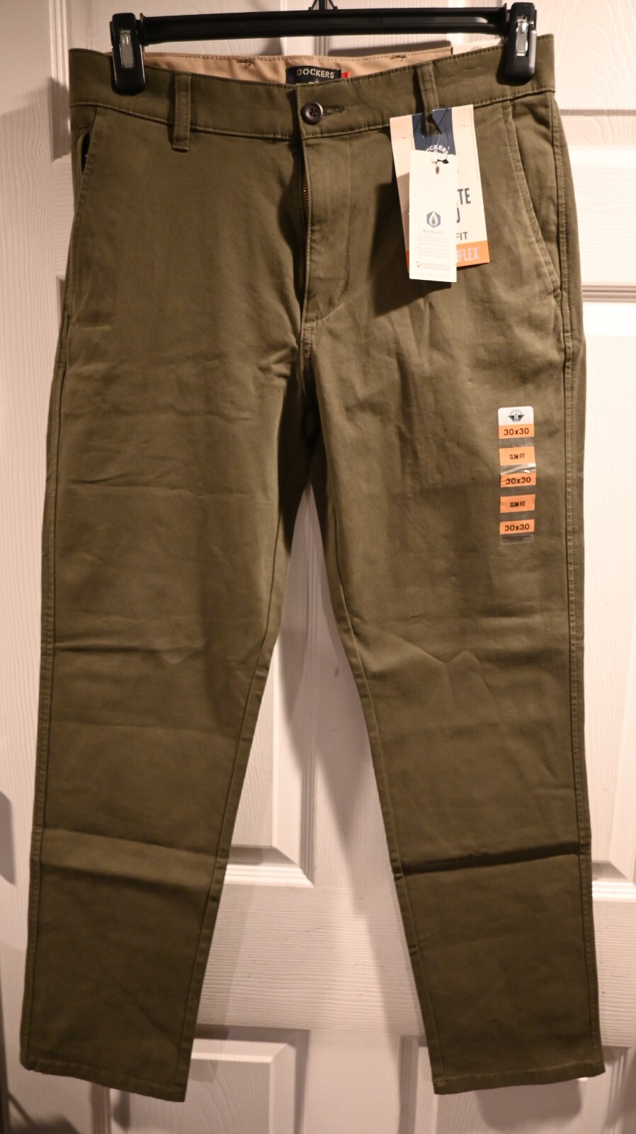 NEW Dockers Mens Slim Fit Ultimate Chino Smart 360 Flex Army Olive Size 30X30
